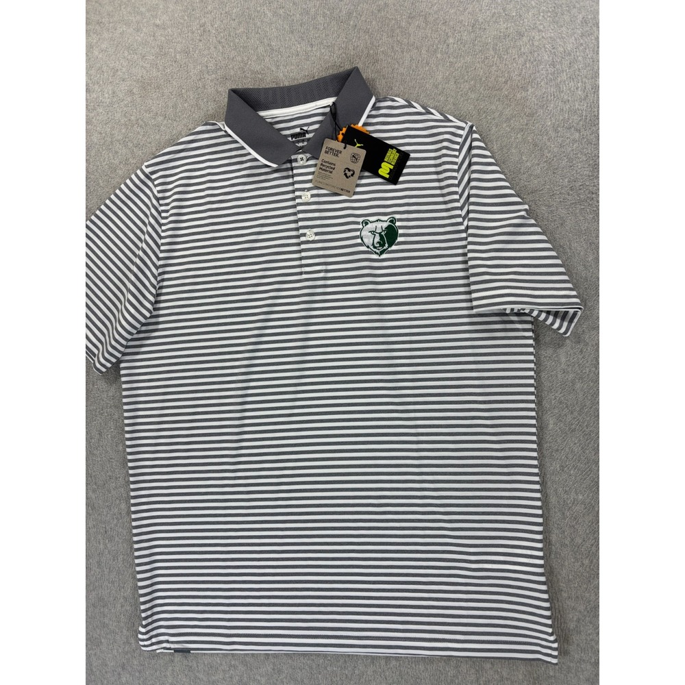 NWT Baylor Bears Stitched‎ Logo Campus Polo Shirt (Men's Large) Gray